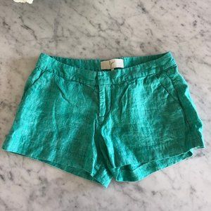 Joie 100% Linen Shorts, Mint Teal Green, Size 0